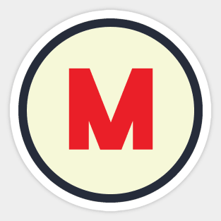 Vintage M Monogram Sticker